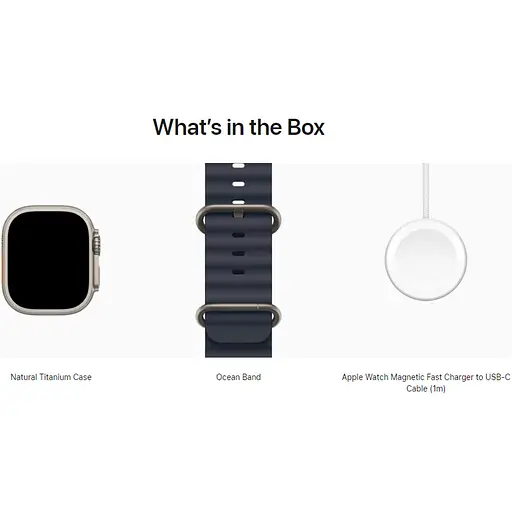 Смарт-часы Apple Watch Ultra 2 49mm Natural Titanium Case with Navy Ocean Band (MX4D3) Б/У [162181] - фото 4