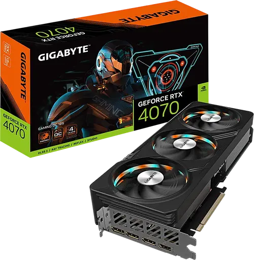 Відеокарта GeForce RTX 4070 12GB Gigabyte Gaming OC (GV-N4070GAMING OC-12GD) Б/В - фото 1