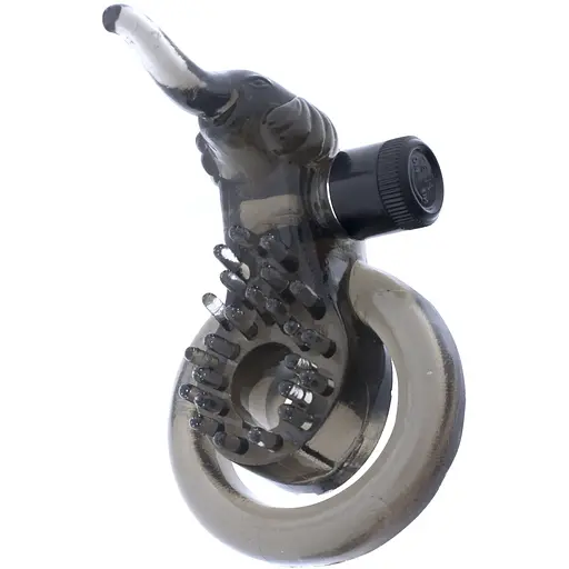 Ерекційне кільце Cock  Ball Ring Elephant з вібрацією чорне