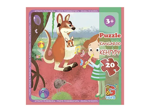 Пазлы G-Toys Зоопарк, 20 элементов, LZ11