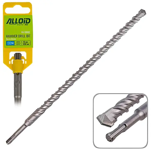Бур по бетону Alloid Building Tools SDS-plus S4 10x600 мм (FH-10600) - фото 1