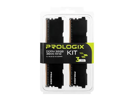 Модуль памяти DDR4 2x16 ГБ/3600 Prologix Black (PRO32GB3600B4K) - фото 7