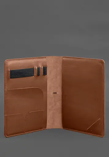 Кожаный блокнот А5 (софт-бук) 9.4 светло-коричневый - фото 4