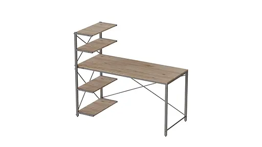 Компьютерный стол Джек 75x140x60 Серый ДСП Дуб Сан-Марино FRD-104415 - фото 3