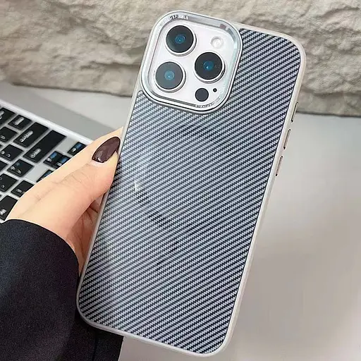 Чохол Epik TPU+PC Carbon Mirage with MagSafe для Apple iPhone 15 Pro Max 6.7 Grey - фото 2
