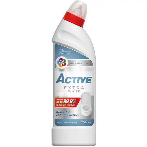 Засіб для чищення унітазу з хлором Active Ultra White 0.75 л