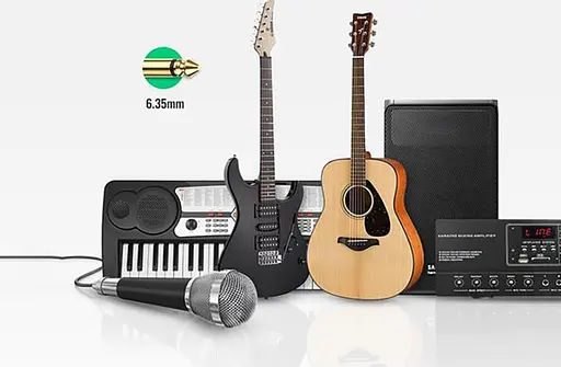 Аудио кабель Ugreen AV128 6.5 мм Male-Male стерео Auxiliary Aux Audio Cable 3 м серый (10639) - фото 3