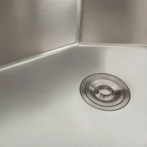 Кухонная мойка Platinum Handmade 580x430x220 (с креплением полная комплектация), Нержавеющая сталь - фото 6