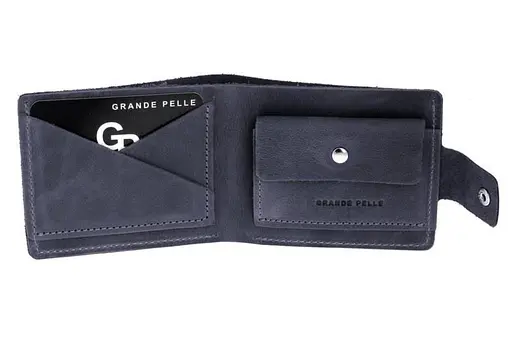 Мужской кожаный кошелек Grande Pelle 11.5х9х1.5 см acs0029269 - фото 2