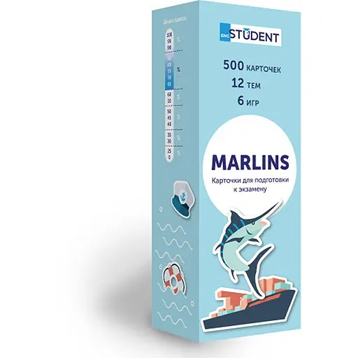 Настольная игра English Student Карточки для изучения английского языка English Student Marlins (рус.) (591225962) - фото 1