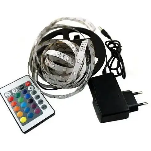 Светодиодная RGB-лента Venom SMD 5050, 5 м 12 V IP20 RGB (VST-5050120600-RGB) с пультом и блоком питания - фото 3
