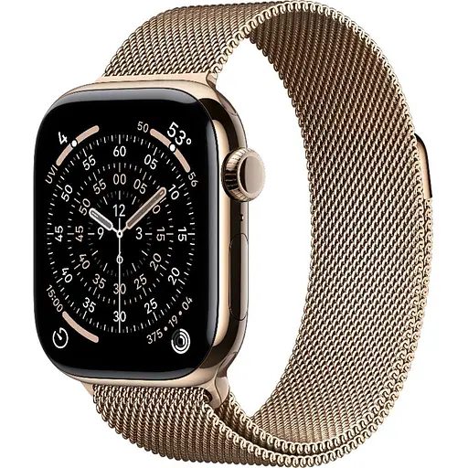 Смарт-годинник Apple Watch Series 11 GPS + Cellular 42 мм Gold Titanium Case with Gold Milanese Loop (MF8Y4) [151118]