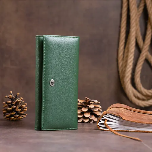 Кошелек на магнитах с клапаном женский ST Leather 18.5х9х2 см acs0029679 - фото 8