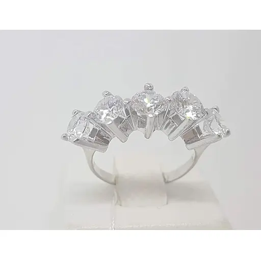 Срібне кільце Імперія золота з фіанітами. КВ1091С 18,5 - фото 5