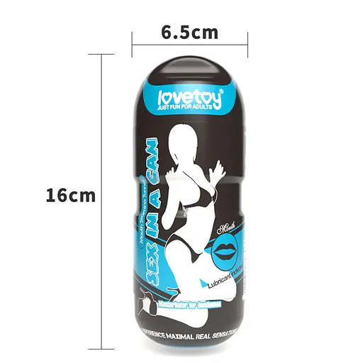 Мастурбатор Lovetoy Sex In A Can Mouth Stamina Tunnel тілесний - фото 2