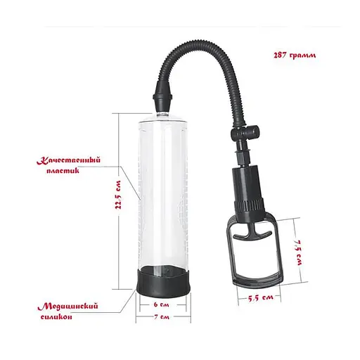 Вакуумний насос для пеніса Sexybridal Чорний K000093 - фото 4