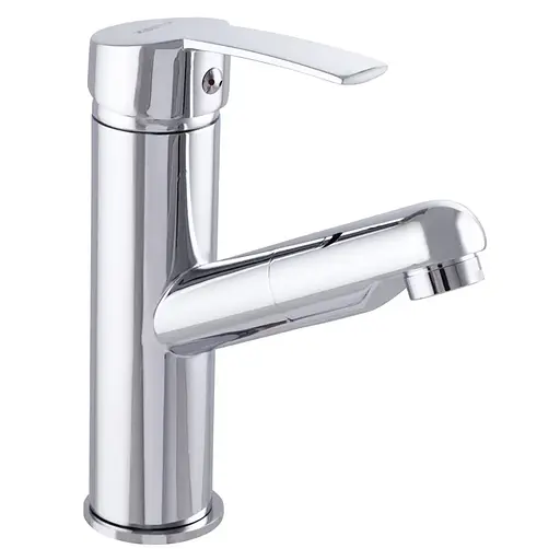 Змішувач для умивальника з висувним виливом Zerix LR1055-18 LL1026 Хром - фото 1