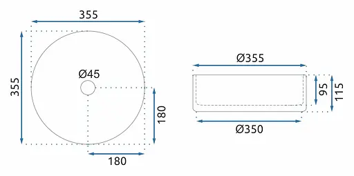 Умивальник Rea Cristal накладний transparent REA-U9670, Прозорий - фото 7