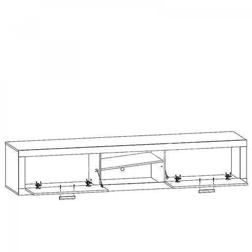 Модульна стінка для вітальні ВМК (БРВ) Барселона Дуб сонома + Німфея альба (GRB-1900) - фото 5