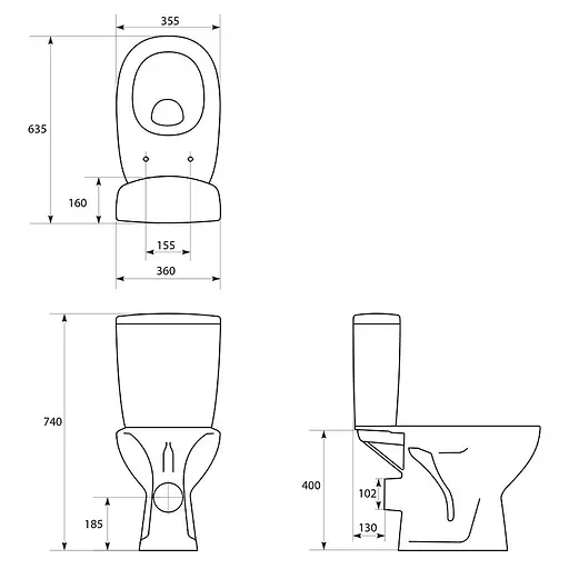 Унитаз - компакт Cersanit Arteco CleanOn 011 K667-056 с сидением Duraplast Soft Close - фото 3