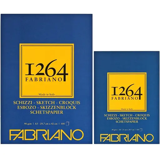 Склейка для рисунка и эскизов Fabriano 1264 90г/м2 100л слоновая кость - фото 2