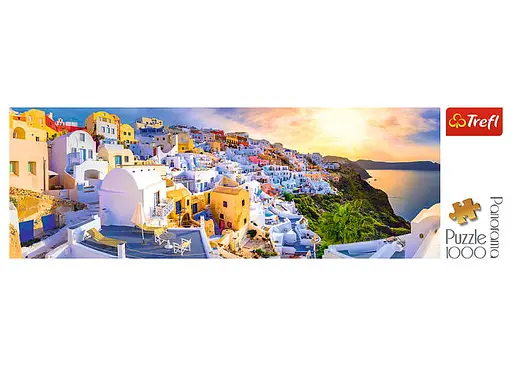 Пазл Trefl Захід сонця над Санторіні Греція 1000 ел. панорама (29054) - фото 2