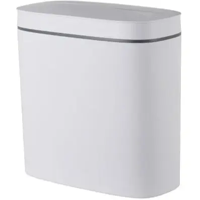 Мусорное ведро сенсорное овальное Mixxus Flat-TC0109 White 9 л Белый (MI7074)  - фото 1