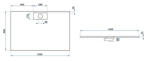 Душовий піддон Rea Bazalt 80x120 long white REA-K3321 Білий - фото 6