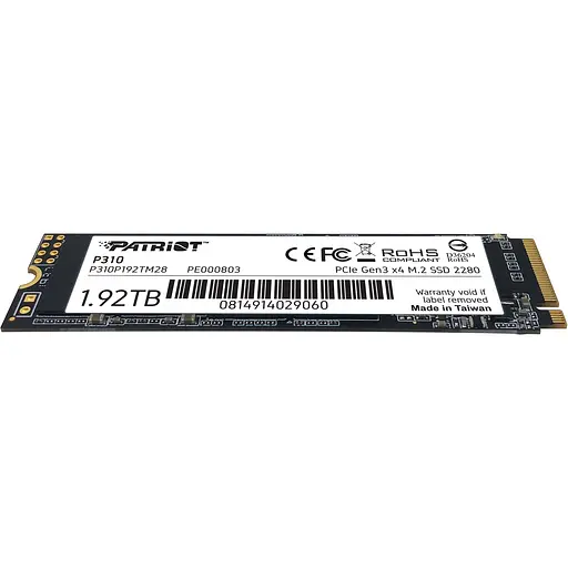 SSD накопичувач Patriot P310 1.92 TB (P310P192TM28) [151758] - фото 3