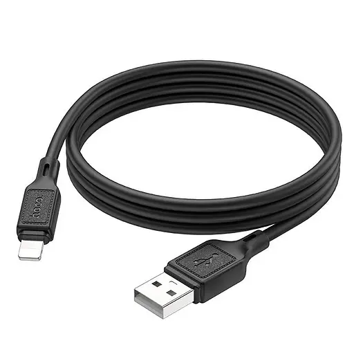 Кабель Lightning Hoco Lightning Cool silicone data cable X90 для айфон 5, 6, 7, 8, 11, 12, 1 метр черный - фото 1
