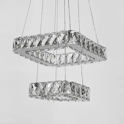 Елегантна кришталева люстра на 2 яруси 27+17 см | Арт. (T) C 030/2 (300+180) | Line F - фото 5