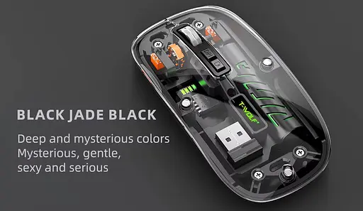 Компьютерная мышь T-WOLF X11 беспроводная бесшумная с аккумулятором 2,4G+Bluetooth Black - фото 2