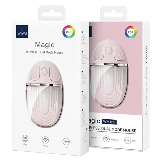 Беспроводная мышь WIWU WM109 Magic dual mode Pink - фото 2