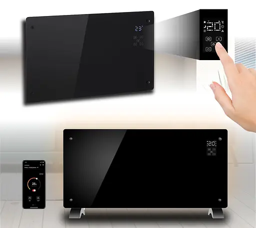 Конвекторний обігрівач Kidwell Thunder Modern 2в1 2000W Wi-Fi Black - фото 7