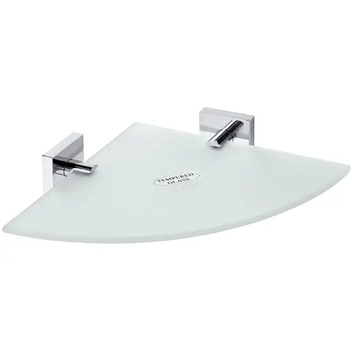 Полиця Bemeta Beta скляна кутова 132102012, Білий - фото 1