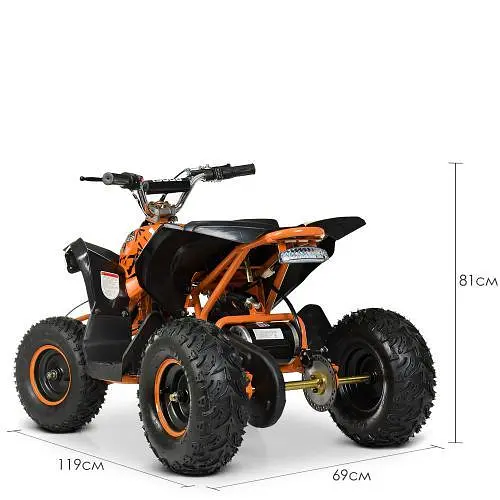 Електромобіль дитячий Квадроцикл HB-EATV1000Q-7ST V2 4 акум 12V 12AH швидкість 26 км/год помаранчевий - фото 4
