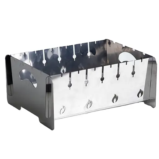 Мангал раскладной Сила напольный толщина 2 мм 6 шампуров с чехлом и перчатками