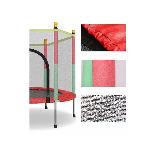 Дитячий батут BB Producis 140см із захисною сіткою + 6 опорних ніжок (Синій) - фото 6