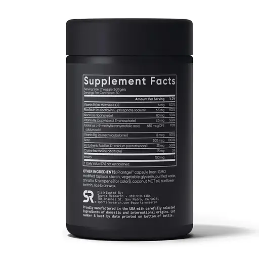 Витамины Sport Research Vitamin B-Complex 60 softgels (1086-2023-10-4011) - фото 2
