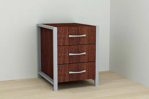 Тумба универсальная Ferrum-decor Вивьен 3 50x41x40 серый ДСП Венге 16мм (FRD-106188) - фото 5