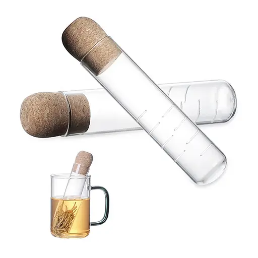 Стеклянный заварочный инфузер колба для заваривания чая Серебристый 88260 - фото 6