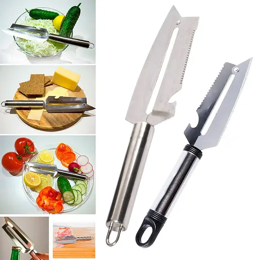 Набор многофункциональных шинковок ножей из нержавеющей стали 30 см и 21 см нож «Рома», Kitchen Master 87686 - фото 2