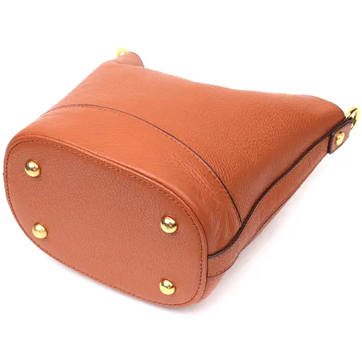 Женская сумка Vintage с отдельной косметичкой внутри из натуральной кожи 22х18х12 см sum0029032 - фото 5