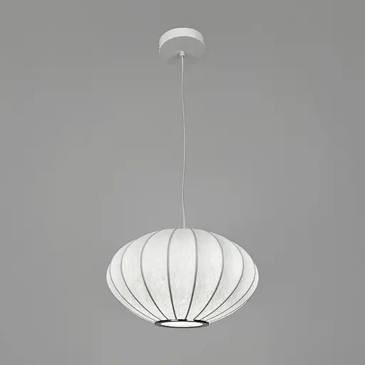 Дизайнерський світильник із полімерним овальним абажуром Ø30x18 см Line F AK03-300 x 180 Білий - фото 3