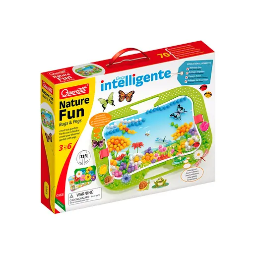 Творчий набір для занять мозаїкою Quercetti 0968-Q, 300 фішок, 16 фігурок, дошка - фото 1