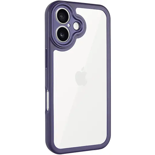 Чехол Epik TPU Transparent + Colour 1.5 мм для Apple iPhone 16, 6.1 Purple