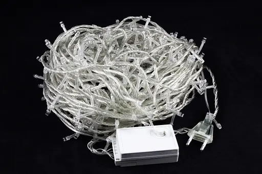 Гірлянда нитка на ялинку Тепло-біла 28 метрів 400 лампочок Laplandia світлодіодна від мережі прозорий провід (ww.01.5Т.400-) - фото 2