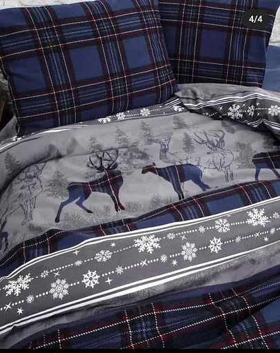 Постільна білизна Happiness Navy Blue Фланель First Choice pbe0051265 - фото 2