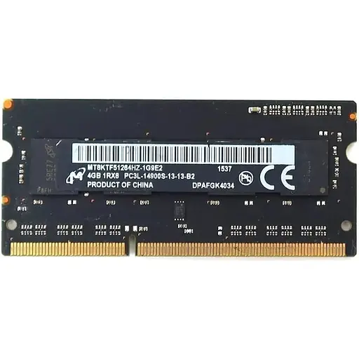 Оперативна пам'ять для ноутбука Micron SO-DIMM DDR3L 4GB 1866MHz PC3L-14900 1Rx8 Б/В