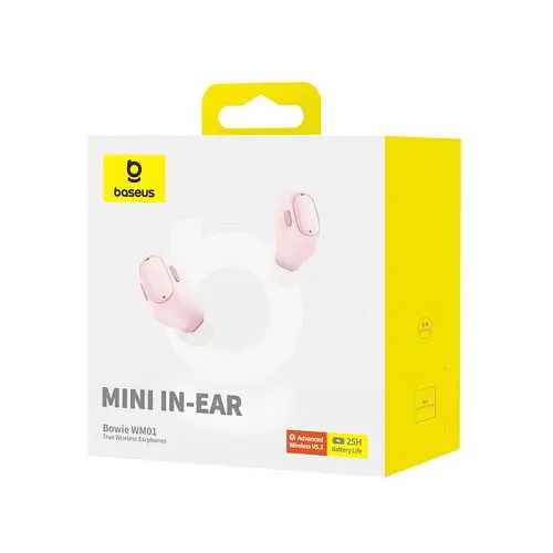 Навушники Baseus Bowie WM01 True Wireless Earphones рожевий NGTW370004 - фото 5